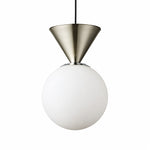 Cargar imagen en el visor de la Galería, Bauhaus Glass Pendant Lamp with Iron Accent for Kitchen