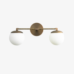 Load image into Gallery viewer, Glorica Glass Modern Wall Sconce – Contemporary 2-Globe Indoor Accent Lamp for Hallway