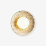 Load image into Gallery viewer, Retro Wabi Sabi Travertine Lunar Eclipse Wall Light M07