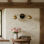 Cargar imagen en el visor de la Galería, Lámpara de tocador decorativa Metio Dome - Lámpara de pared para baño con pantalla orbe clásica