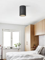 Load image into Gallery viewer, Cylindrical Travertine Lamp - LED Wabi Sabi Ceiling Light for Modern Homes