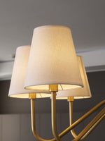 Load image into Gallery viewer, Vintage Brass Fabric Multi-Head Chandelier