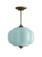 Load image into Gallery viewer, Eloise Scallop Vintage Milk Glass Semi-Flush Mount Pendant Light