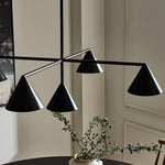 Load image into Gallery viewer, Brivana Cone Shade Metal Chandelier - Minimalist Linear Dining Light
