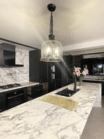 Load image into Gallery viewer, American Vintage Aged Clear Bell Glass Pendant Light