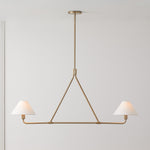 Cargar imagen en el visor de la Galería, Lámpara de araña Diora con pantalla de lino: lámpara de comedor e isla de 2 o 4 luces