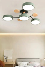 Load image into Gallery viewer, Multihead Disc Morandi Color Branch Ceiling Light
