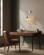 Charger l'image dans la visionneuse de galerie, Clear Bell Glass and Brass Plug-In Wall Lamp product view