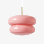 Cargar imagen en el visor de la Galería, Lámpara colgante Coloria Soft-Glow de cristal opalino: una lámpara colgante contemporánea para la sala de estar.