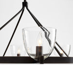 Load image into Gallery viewer, Auria Hand-Blown Glass & Metal Linear Chandelier – Contemporary Multi-Arm Fixture for Dining & Kitchen Island