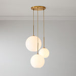 Load image into Gallery viewer, Selvion Minimalist Blown Glass Chandelier — Modern Sculptural Lighting for Dining or Living Spaces