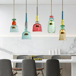 Load image into Gallery viewer, Hand Blown Glass Pendant Lamp - Colorful Candy Iron Mixed Color Indoor