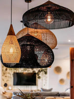 Load image into Gallery viewer, Harp Braided Rattan Pendant Lamp