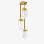 Load image into Gallery viewer, Tierlux Glass Tiered Skyscraper Shade Pendant – Art Deco Ceiling Light for Kitchen Island