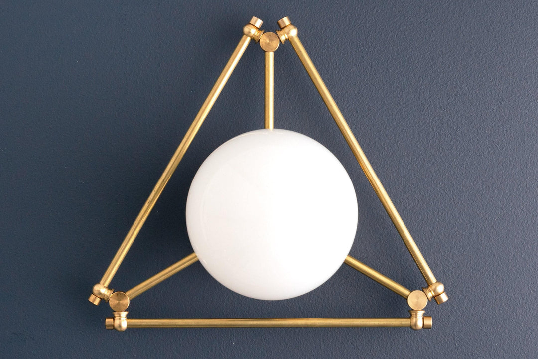 Plafonnier géométrique en verre Glorica d'inspiration Art déco – Abat-jour géométrique moderne en verre pour chambre et salon