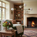 Load image into Gallery viewer, Mobilux Line Contemporary Open-Frame Globe Chandelier – Adjustable Height Statement Lighting for Foyer