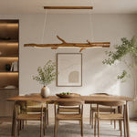 Cargar imagen en el visor de la Galería, Wood Color Resin Linear Branch Pendant Light