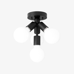Load image into Gallery viewer, Glorica Glass Elegant Flush Mount Light Fixture - White Globe Design for Contemporary Interiors