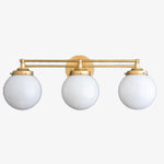 Load image into Gallery viewer, Glorica Glass Modern 3-Light Globe Vanity Wall Light for Bathroom