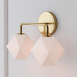 Load image into Gallery viewer, Talvior Faceted Glass Wall Sconce – Modern Style Bathroom or Hallway Accent Light