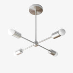 Load image into Gallery viewer, Mobilux Line Mid-Century Gold Sputnik Chandelier – Semi-Flush Geometric Brass Fixture