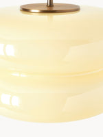 Cargar imagen en el visor de la Galería, Lámpara colgante Coloria Soft-Glow de cristal opalino: una lámpara colgante contemporánea para la sala de estar.