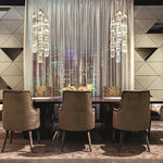 Load image into Gallery viewer, Contemporary Hanging Light - Iron Metal Glass Gold Brown Damp-rated