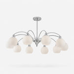 Load image into Gallery viewer, Chrome 10-light glass globe chandelier
