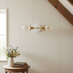 Cargar imagen en el visor de la Galería, Aplique de pared Lumio Globe de cristal transparente – Lámpara de pared moderna de estilo industrial para tocador y pasillo