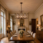 Bild in Gallery-Viewer laden, Oval Panel Textured Glass Chandelier