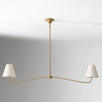 Load image into Gallery viewer, Fibura Linear Fabric Chandelier - Modern Brass Linear Chandelier