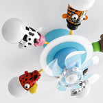 Cargar imagen en el visor de la Galería, Close view of the animal lamp arms and fan center