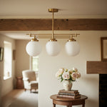 Charger l'image dans la visionneuse de galerie, Suspension linéaire élégante en verre Glorica – Luminaire de plafond Art déco moderne pour salles à manger et cuisines