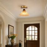 Charger l'image dans la visionneuse de galerie, Amber flush mount ceiling light near an arched doorway