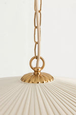 Load image into Gallery viewer, Elumina Elegant Pleated Silk Shade Pendant – Mid-Century Hanging Light for Dining Room