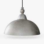 Cargar imagen en el visor de la Galería, hand finished silver 35 cm / 13.8 in pendant light on white background