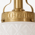 Bild in Gallery-Viewer laden, Embossed brass frame detail on the ceiling light