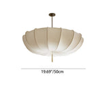 Charger l'image dans la visionneuse de galerie, Lustre à cadre rond en fer japonais - Lampe traditionnelle en tissu pour chambre