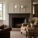 Load image into Gallery viewer, Glorica Glass Minimalist Metal Arm Globe Wall Sconce – Mid-Century Vanity Lighting for Mirror & Hallway