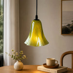 Bild in Gallery-Viewer laden, Gradient green glass pendant light illuminated with a customer-supplied bulb
