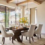 Load image into Gallery viewer, Ribbed Glass Pendant Light – Brass And Glass Pendant Light With Farmhouse Pendant Light Flair