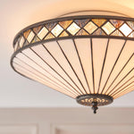 Load image into Gallery viewer, Lustrielle Vintage Artistic Crystal Glass Flush Mount Ceiling Light for Modern Interiors