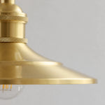 Load image into Gallery viewer, Close-up of the smooth polished brass shade edge
