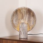 Load image into Gallery viewer, Wabi-sabi Style Eclipse Stone Travertine Table Lamp M03