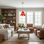 Cargar imagen en el visor de la Galería, Lámpara colgante Bellina – Forma fluida de vidrio en estilo minimalista para comedor