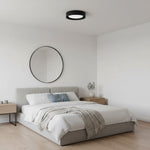 Charger l'image dans la visionneuse de galerie, Plafonnier contemporain en métal Velcora – Luminaire élégant en forme de tambour pour chambre