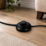Cargar imagen en el visor de la Galería, Black floor switch on lamp cord detail