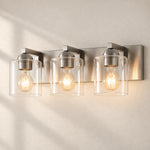 Charger l'image dans la visionneuse de galerie, brushed nickel 3 clear