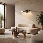 Cargar imagen en el visor de la Galería, Lámpara de Pared para Tocador Gyralume Ajustable con Tres Cabezas - Diseño Redondo Moderno de Metal Contemporáneo para Decoración del Hogar