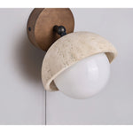 Bild in Gallery-Viewer laden, Moderne Travertin-Wandlampe – Minimalistische Stein-Wandleuchte für Schlafzimmer, Wohnzimmer, Flur